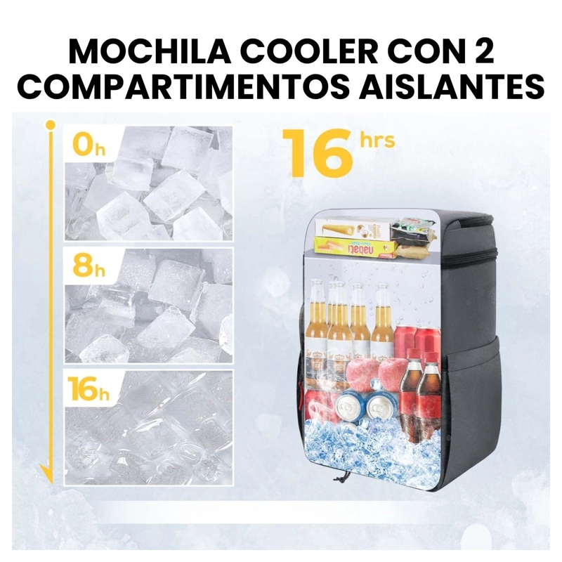 TOURIT MOCHILA TE RMICA DUAL ZONE 26 LATAS 20L IMPERMEABLE GRIS OSCURO - 5