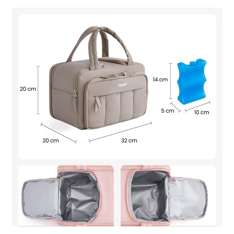 TOURIT LONCHERA TE RMICA PUFFY 8.5L HIELO REUSABLE MARRON - 3