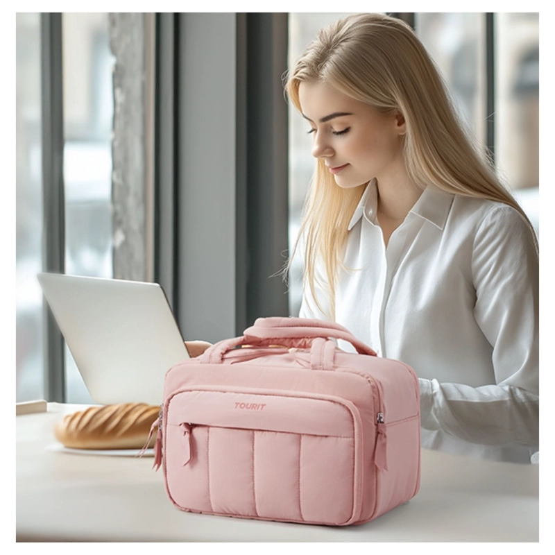 TOURIT LONCHERA TE RMICA PUFFY 8.5L HIELO REUSABLE ROSA OSCURO - 2