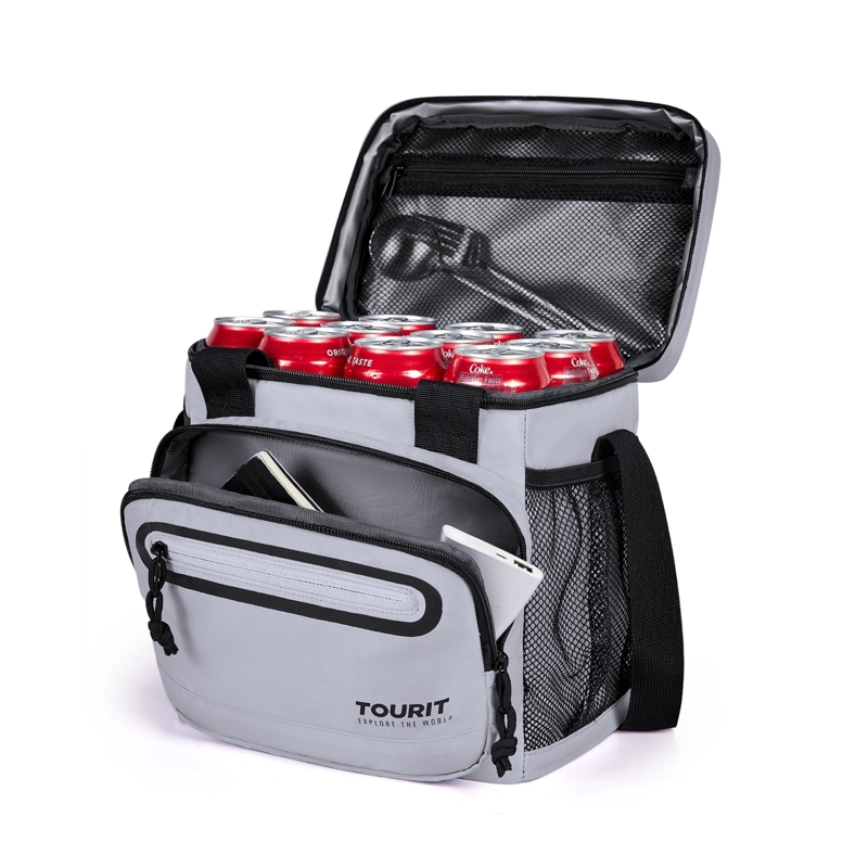 TOURIT LONCHERA TE RMICA WORK 20 LATAS 14L IMPERMEABLE GRIS - 7
