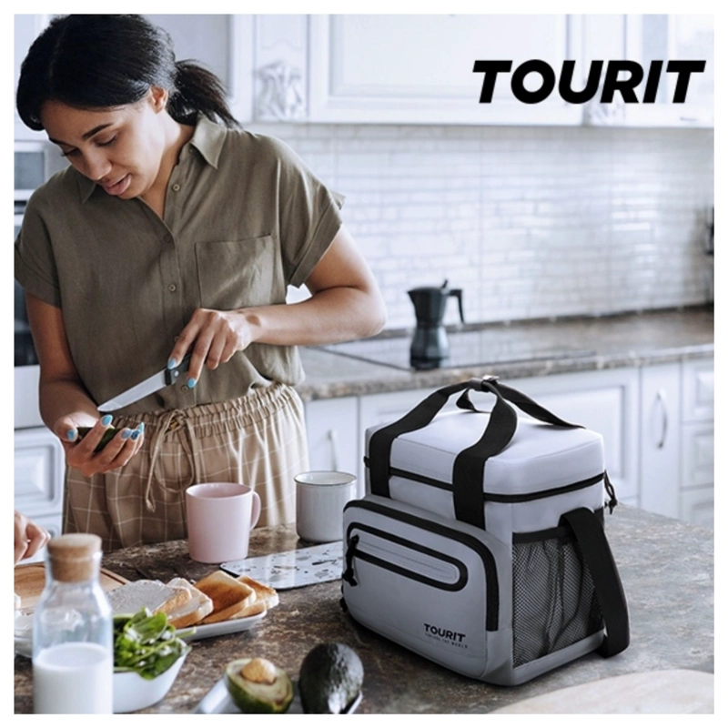 TOURIT LONCHERA TE RMICA WORK 20 LATAS 14L IMPERMEABLE GRIS - 8