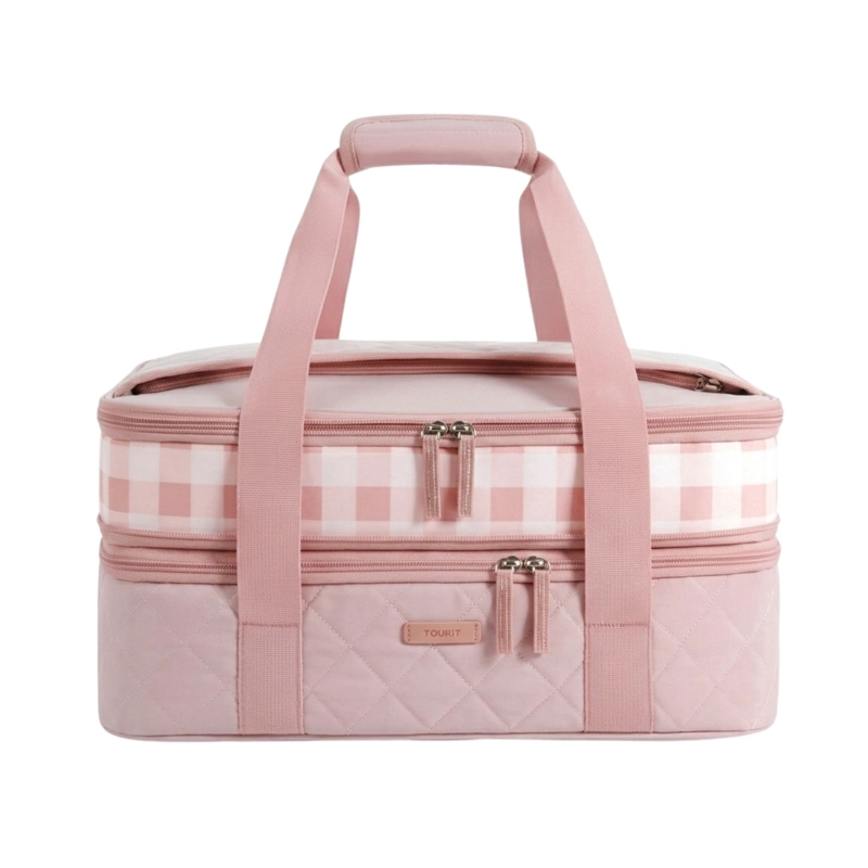 Tourit Bolsa Térmica Doble Comida 23x33cm Acolchada Rosa - 1