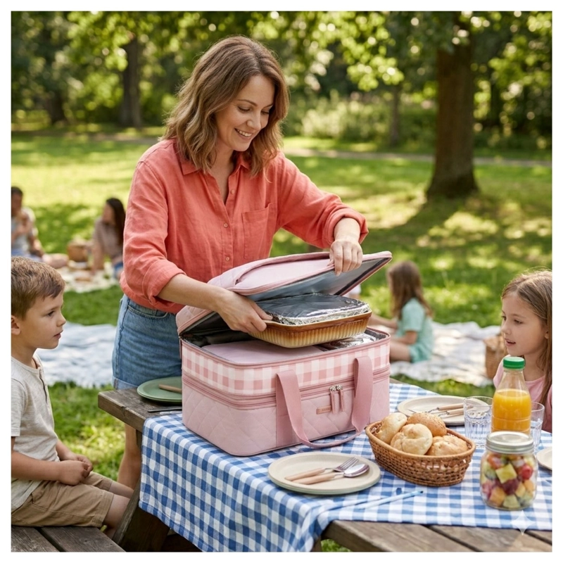Tourit Bolsa Térmica Doble Comida 23x33cm Acolchada Rosa - 4