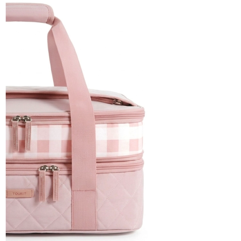 Tourit Bolsa Térmica Doble Comida 23x33cm Acolchada Rosa - 9