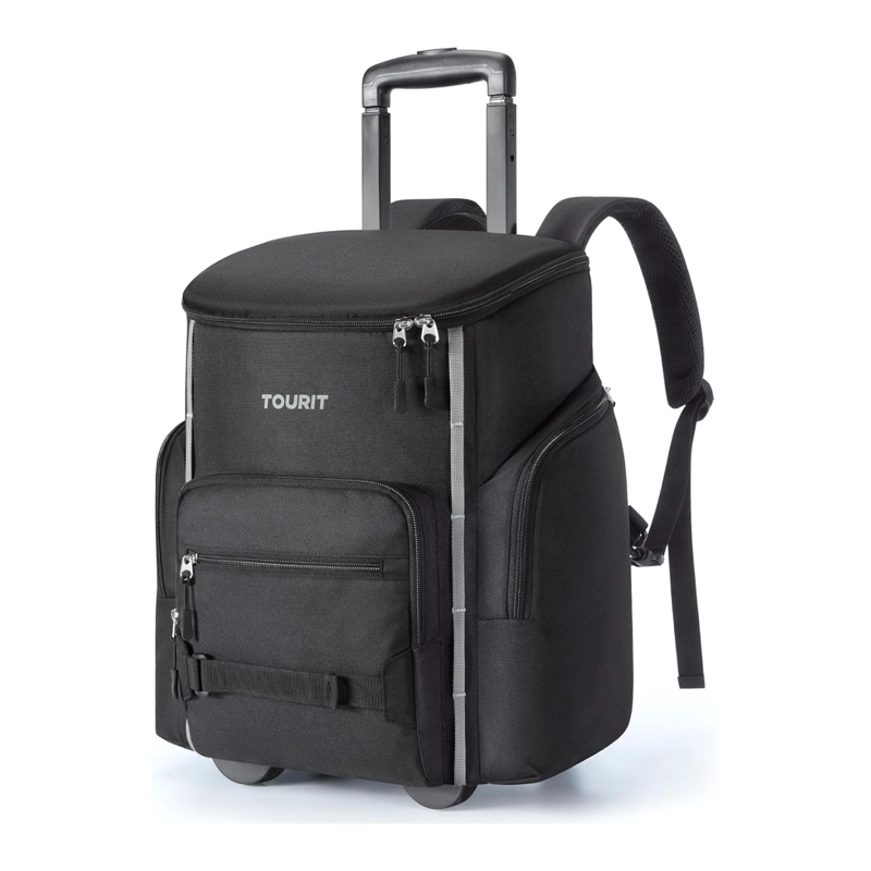 TOURIT MOCHILA COOLER CON RUEDAS EXPLORER 22L 36 LATAS NEGRO - 1
