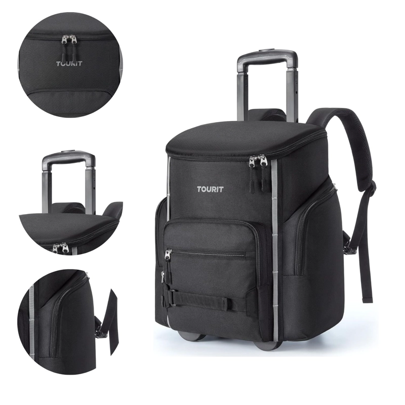 TOURIT MOCHILA COOLER CON RUEDAS EXPLORER 22L 36 LATAS NEGRO - 9