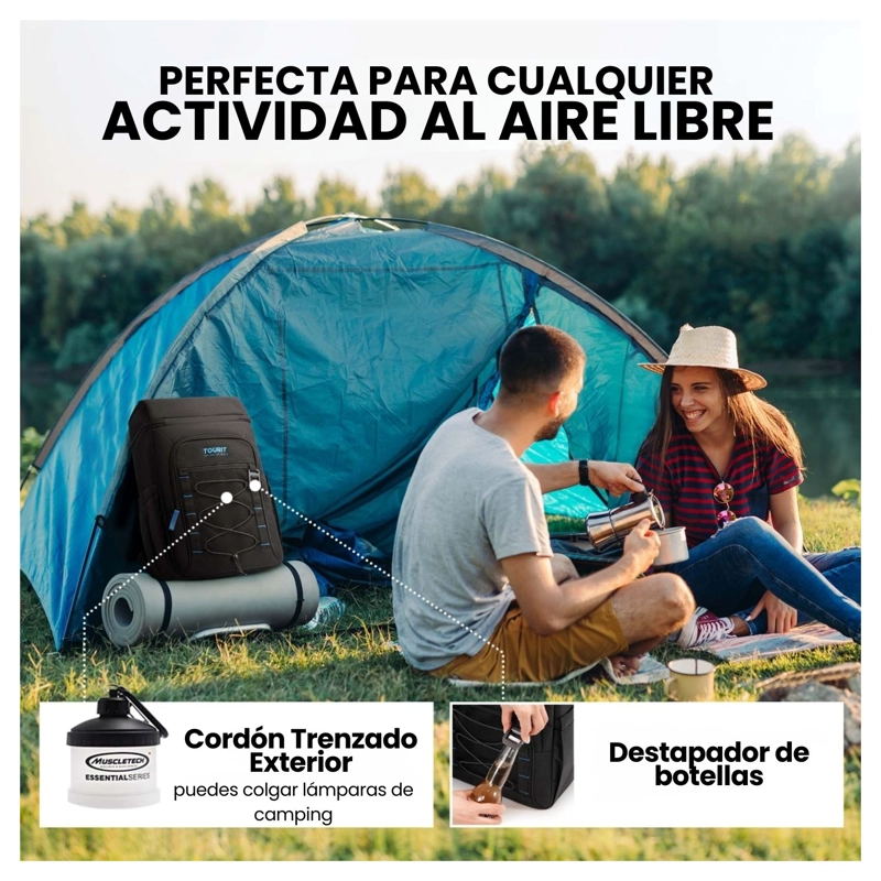 TOURIT MOCHILA TE RMICA DUAL ZONE 26 LATAS 20L IMPERMEABLE NEGRO - 5
