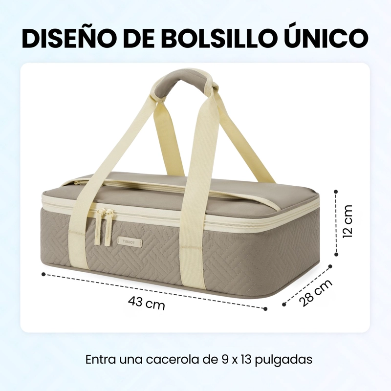 Tourit Bolsa Térmica Comida 23x33cm Impermeable Camel - 3