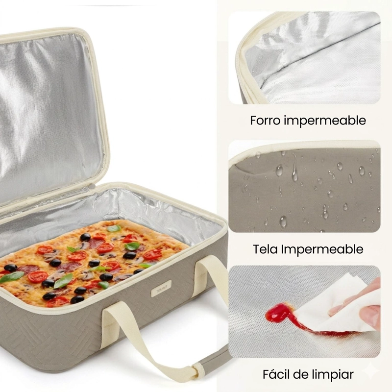 Tourit Bolsa Térmica Comida 23x33cm Impermeable Camel - 4