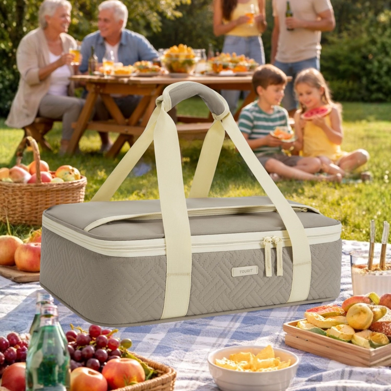 Tourit Bolsa Térmica Comida 23x33cm Impermeable Camel - 6