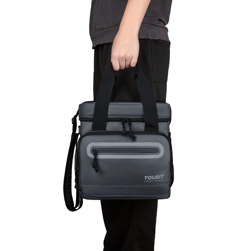 TOURIT LONCHERA TE RMICA WORK 20 LATAS 14L IMPERMEABLE GRIS OSCURO - 7