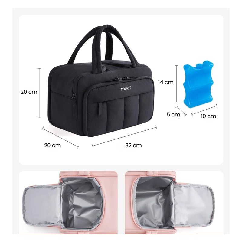TOURIT LONCHERA TE RMICA PUFFY 8.5L HIELO REUSABLE NEGRO - 3