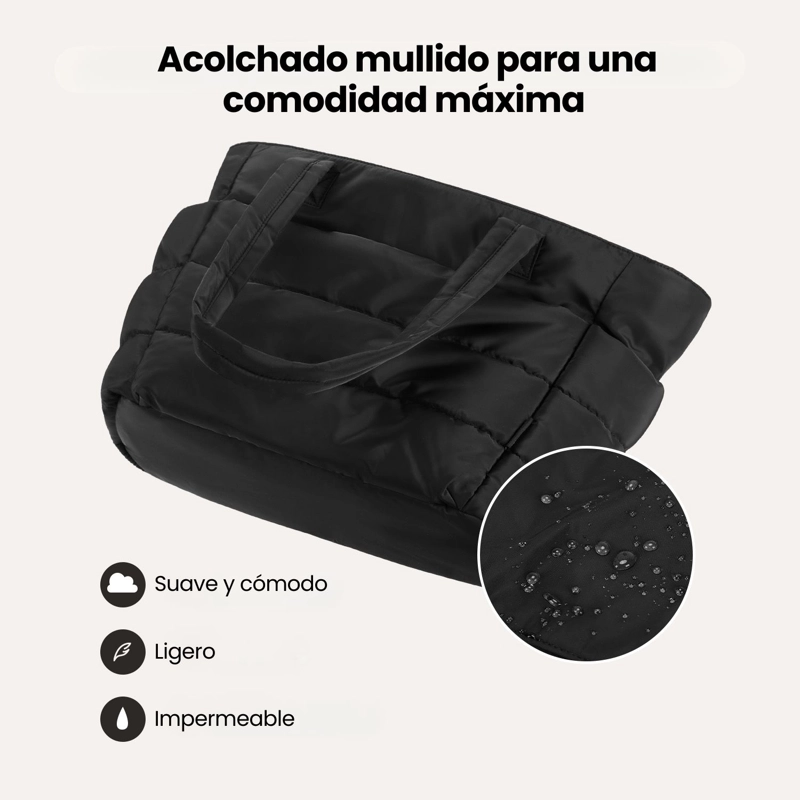 BAGSMART BOLSO TOTE ACOLCHADO BUBBLE 20 L PARA NOTEBOOK 15,6' NEGRO - 6