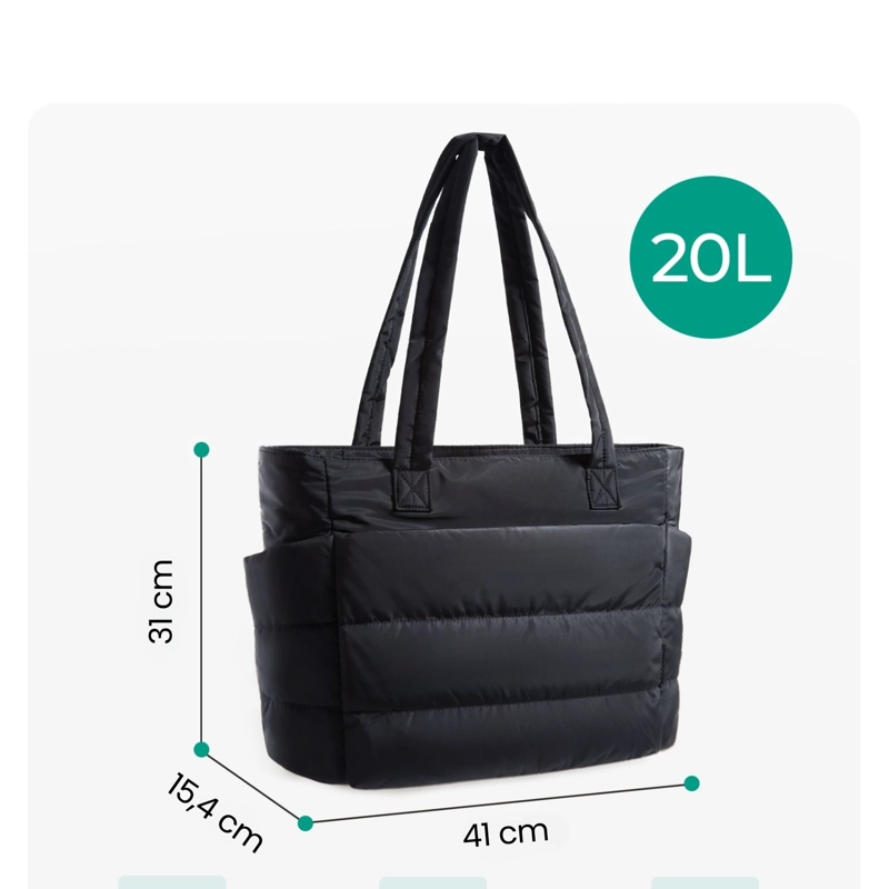 BAGSMART BOLSO TOTE ACOLCHADO BUBBLE 20 L PARA NOTEBOOK 15,6' NEGRO - 9