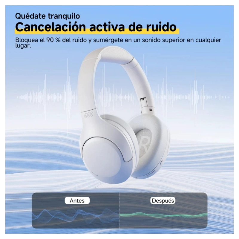 QCY H3 LITE AUDIFONOS BLUETOOTH INALAMBRICOS ANC BLANCO - 2