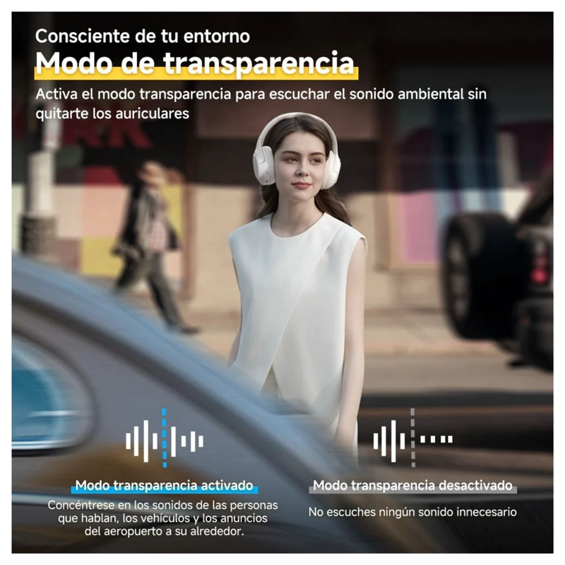 QCY H3 LITE AUDIFONOS BLUETOOTH INALAMBRICOS ANC BLANCO - 3