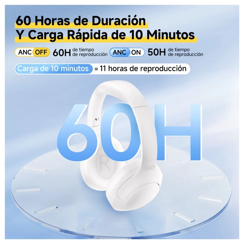 QCY H3 LITE AUDIFONOS BLUETOOTH INALAMBRICOS ANC BLANCO - 4