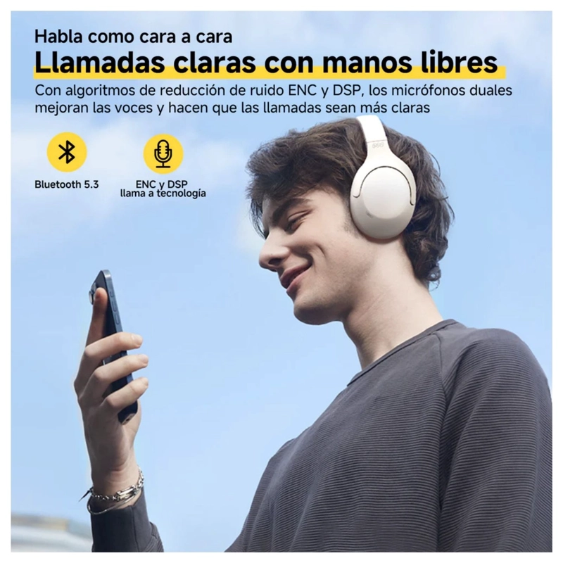 QCY H3 LITE AUDIFONOS BLUETOOTH INALAMBRICOS ANC BLANCO - 6