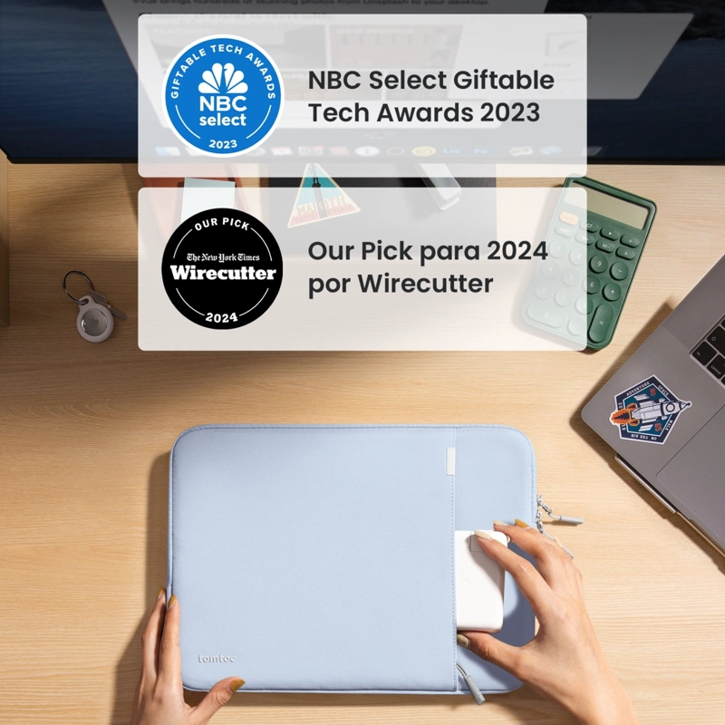 TOMTOC FUNDA DEFENDER-A13 PARA MACBOOK PRO DE 14' AZUL NIEBLA - 9