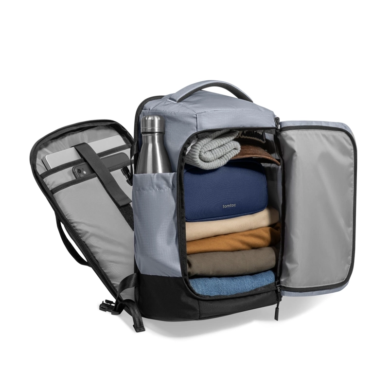 TOMTOC MOCHILA DE VIAJE NAVIGATOR-T66 LITEWAY DE 40L PARA NOTEBOOK 17,3' GRIS - 2
