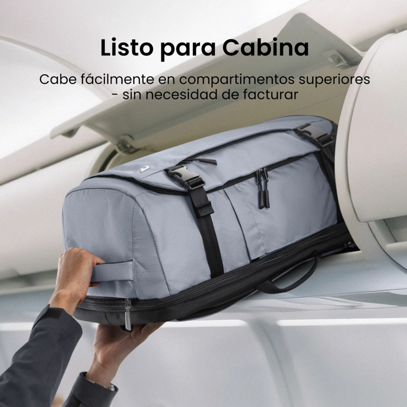 TOMTOC MOCHILA DE VIAJE NAVIGATOR-T66 LITEWAY DE 40L PARA NOTEBOOK 17,3' GRIS - 7
