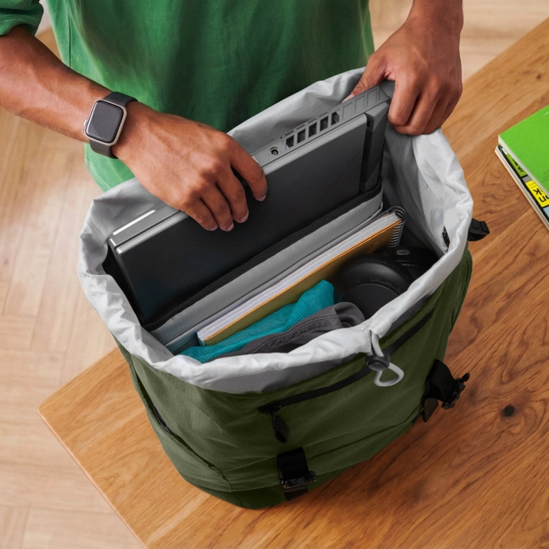 TOMTOC MOCHILA VINTPACK-TA1 LITEWAY DE 22L PARA NOTEBOOK DE 16' VERDE - 2