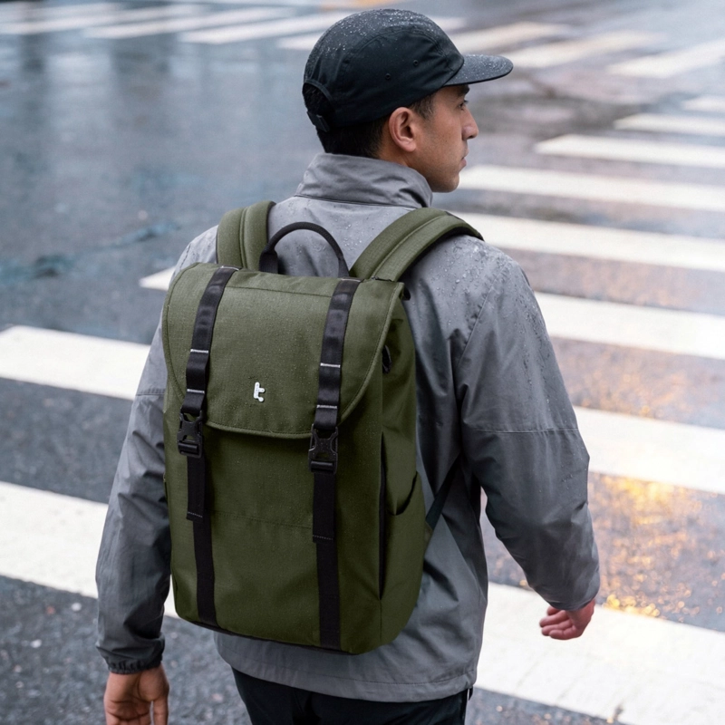 TOMTOC MOCHILA VINTPACK-TA1 LITEWAY DE 22L PARA NOTEBOOK DE 16' VERDE - 6