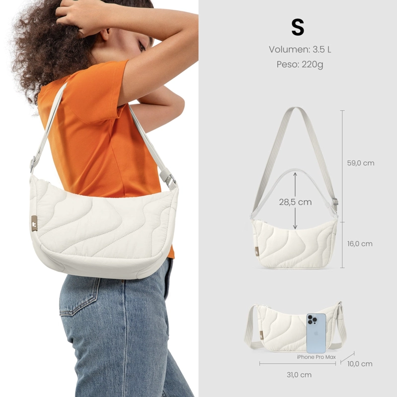 TOMTOC BOLSO BANDOLERA TERRA-T34 LIGERO 3,5L BLANCO - 6