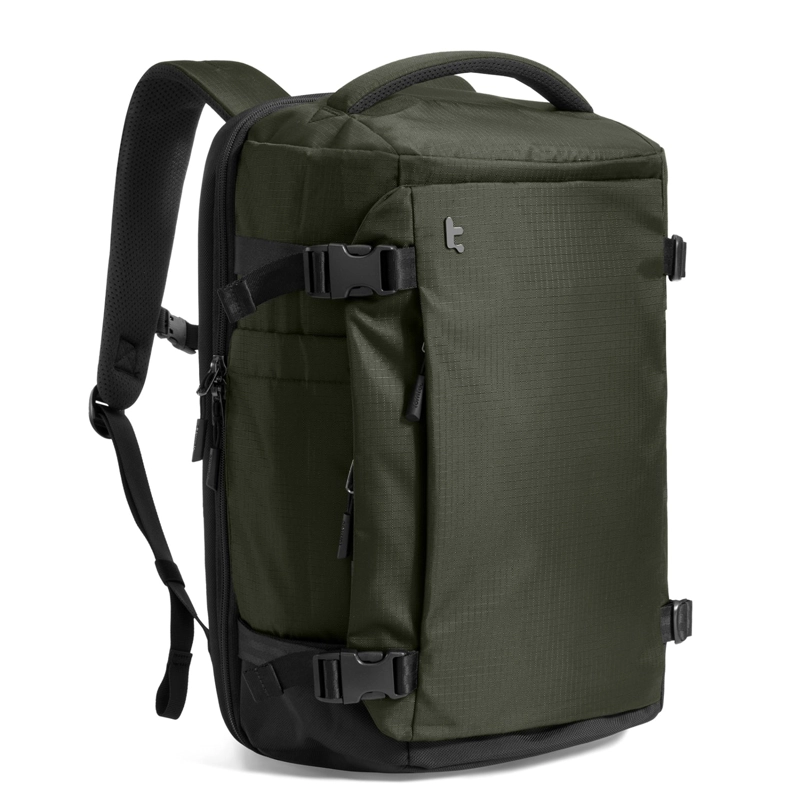 TOMTOC MOCHILA DE VIAJE NAVIGATOR-T66 LITEWAY DE 40L PARA NOTEBOOK 17,3' VERDE - 1