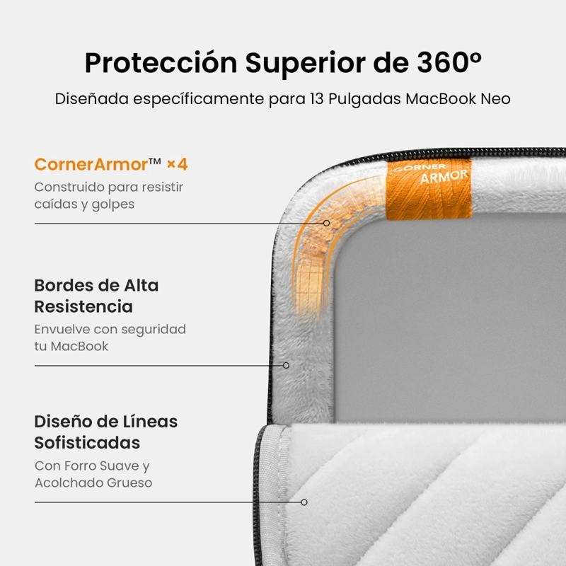 TOMTOC FUNDA DEFENDER-A13 PARA MACBOOK NEO DE 13' NEGRO - 3