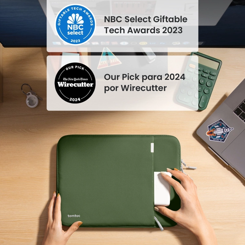 TOMTOC FUNDA DEFENDER-A13 PARA MACBOOK NEO / AIR / PRO DE 13' VERDE - 9