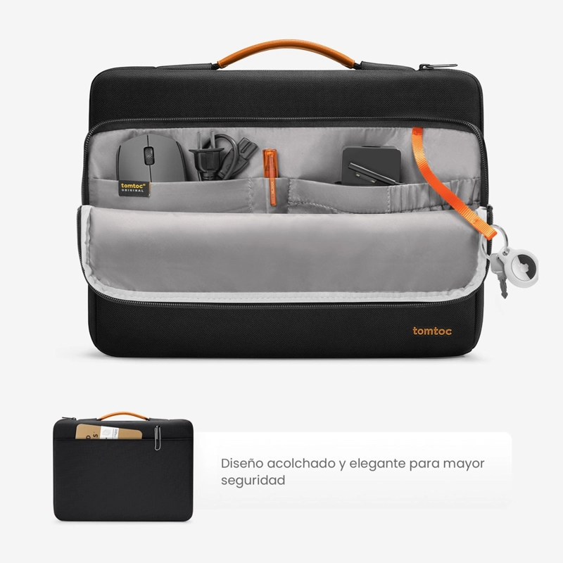 TOMTOC MALETIN DEFENDER-A14 PARA MACBOOK AIR / PRO DE 13' NEGRO - 3