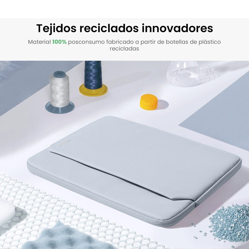 TOMTOC FUNDA LIGHT-A18 PARA MACBOOK NEO/ AIR / PRO 13' AZUL NIEBLA - 5