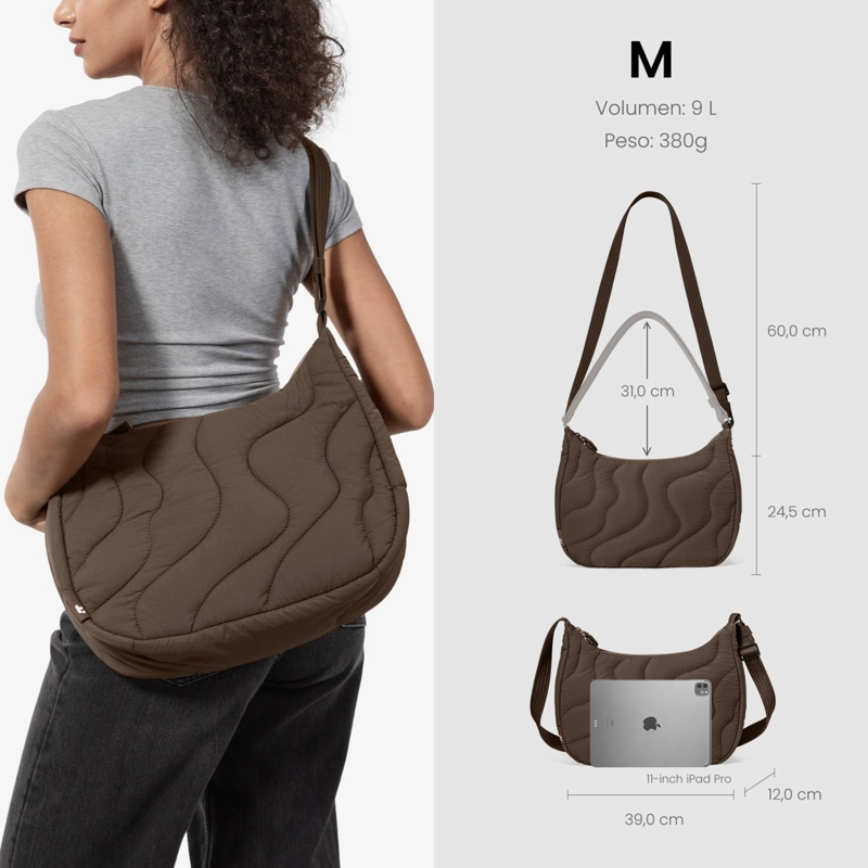 TOMTOC BOLSO BANDOLERA TERRA-T34 LIGERO 9L PARA 11' MARRON - 5