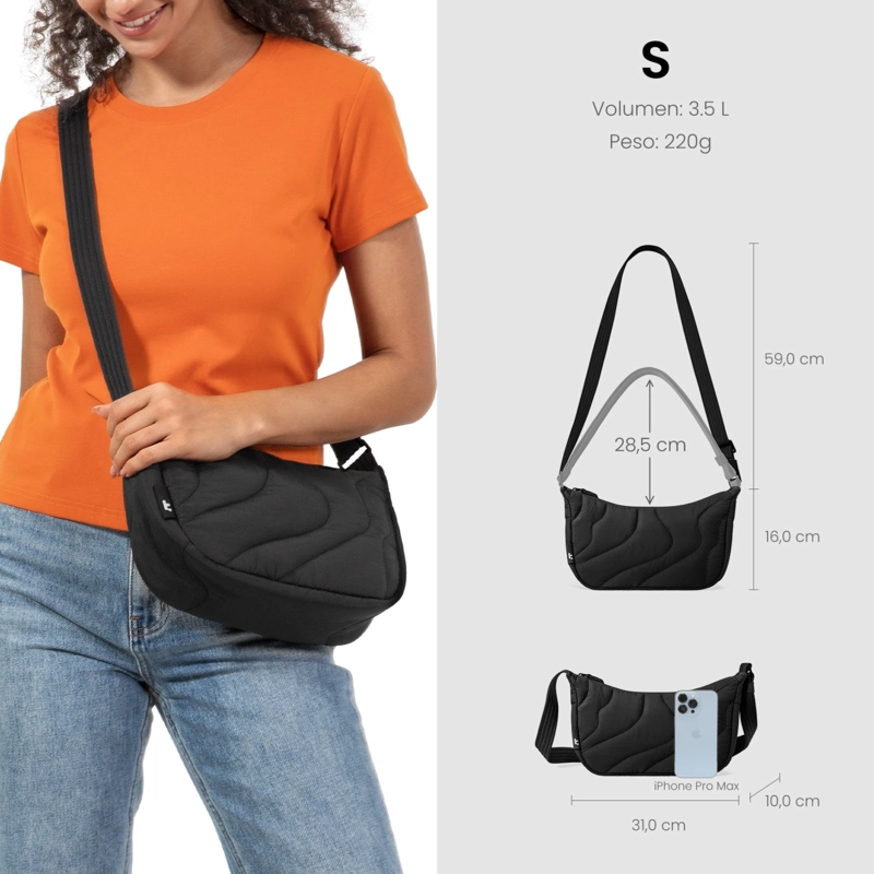 TOMTOC BOLSO BANDOLERA TERRA-T34 LIGERO 3,5L NEGRO - 5