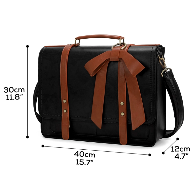 ECOSUSI MALETIN BOW REMOVIBLE PARA NOTEBOOK 15,6' NEGRO Y MARRON - 2