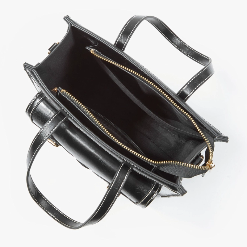 ECOSUSI BOLSO BANDOLERA TOTE EVELYN RETRO DE 7.6L PARA 11' NEGRO - 6
