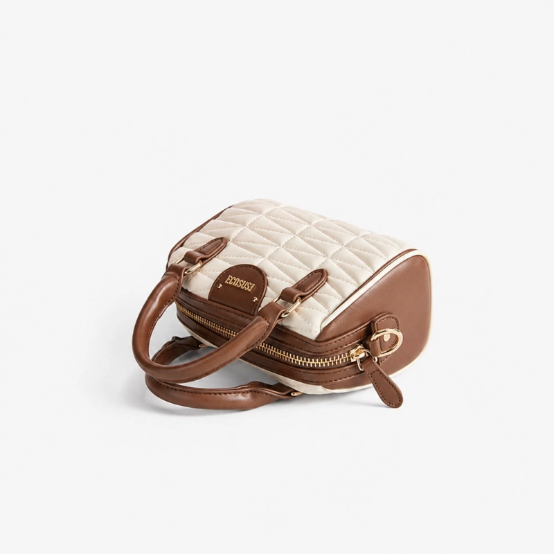 ECOSUSI MINI BOLSO BOSTON ELISE ACOLCHADO DE 1.3L PARA 6,3' BEIGE - 7