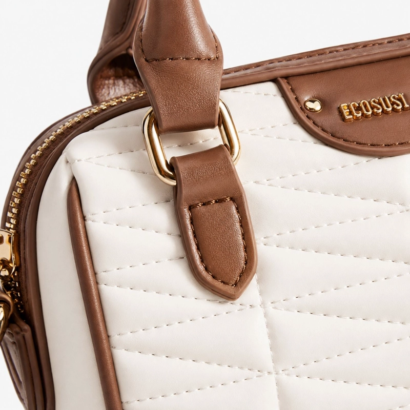 ECOSUSI MINI BOLSO BOSTON ELISE ACOLCHADO DE 1.3L PARA 6,3' BEIGE - 9