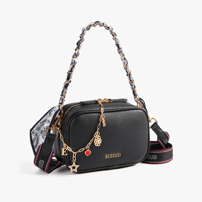 ECOSUSI BOLSO BANDOLERA LOLA VIBE DE 1.7L PARA 6,3' NEGRO - 1