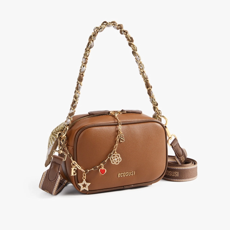 ECOSUSI BOLSO BANDOLERA LOLA VIBE DE 1.7L PARA 6,3' MARRON - 1