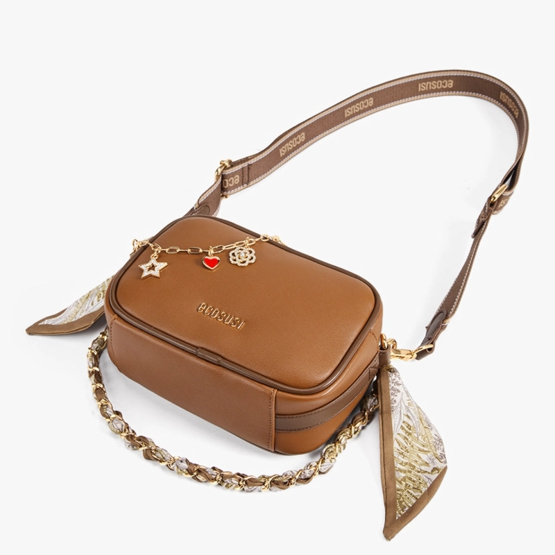 ECOSUSI BOLSO BANDOLERA LOLA VIBE DE 1.7L PARA 6,3' MARRON - 4