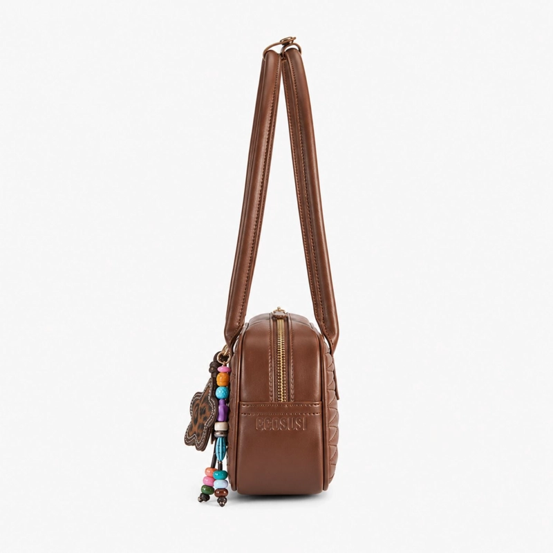 ECOSUSI CARTERA BAGUETTE ELISE ACOLCHADA DE 2.5L PARA 6,3' MARRON - 3