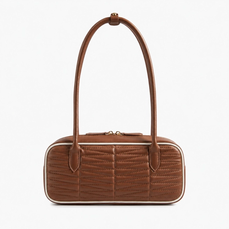 ECOSUSI CARTERA BAGUETTE ELISE ACOLCHADA DE 2.5L PARA 6,3' MARRON - 4