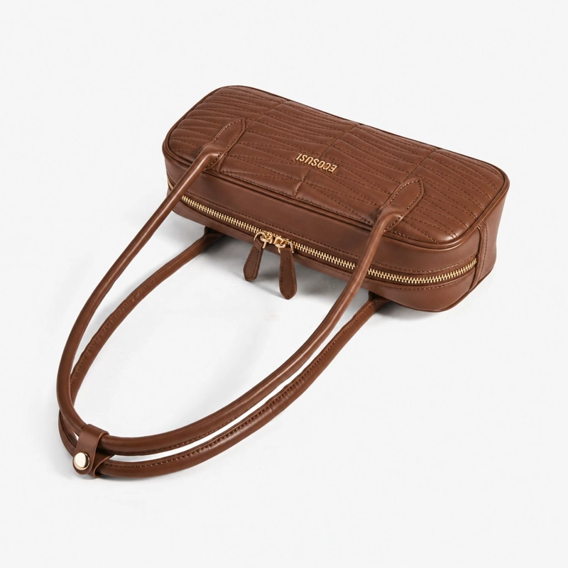 ECOSUSI CARTERA BAGUETTE ELISE ACOLCHADA DE 2.5L PARA 6,3' MARRON - 5