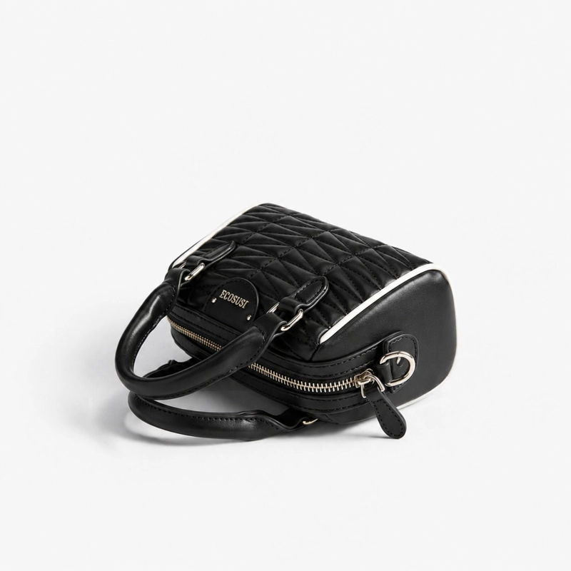 ECOSUSI MINI BOLSO BOSTON ELISE ACOLCHADO DE 1.3L PARA 6,3' NEGRO - 6