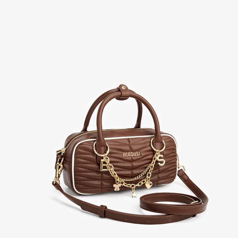 ECOSUSI CARTERA ACOLCHADA CLAIRE DE 1.9L PARA 6,3' CAFE - 1