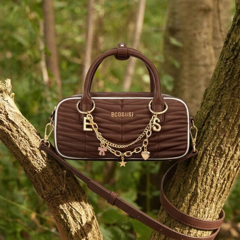 ECOSUSI CARTERA ACOLCHADA CLAIRE DE 1.9L PARA 6,3' CAFE - 6