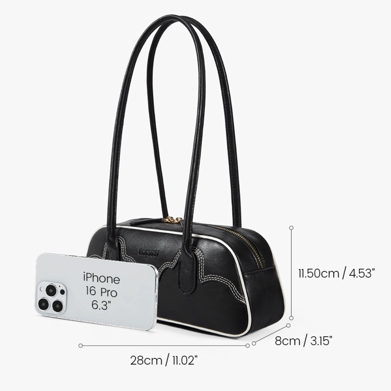 ECOSUSI EVELYN CARTERA BAGUETTE DE CUERO VEGANO 2,6 L - 7