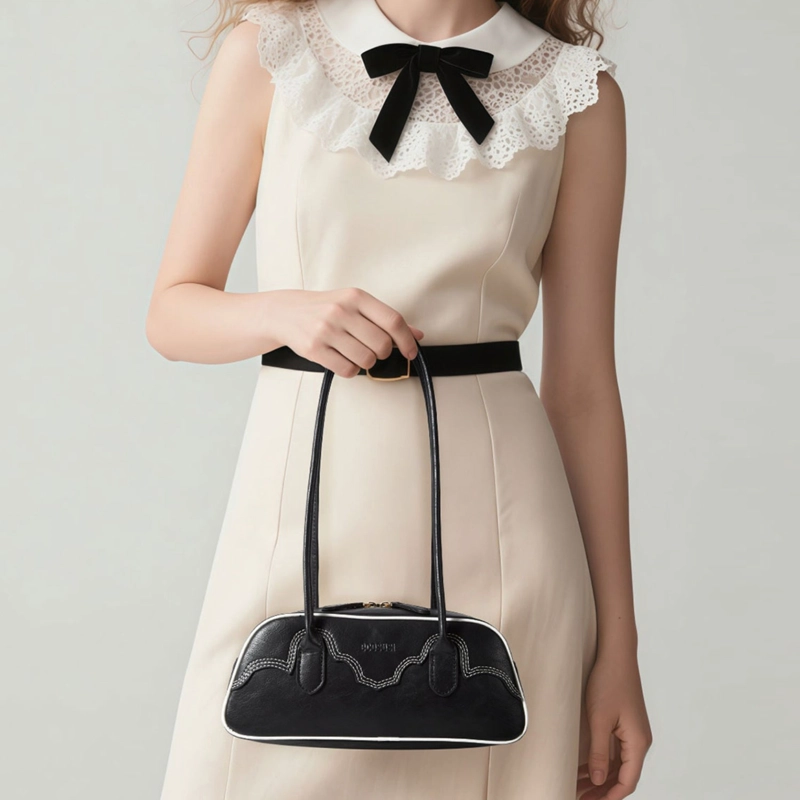 ECOSUSI EVELYN CARTERA BAGUETTE DE CUERO VEGANO 2,6 L - 9